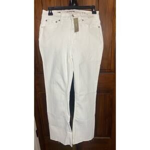 NWT JCrew 9" Demi Boot Crop Jean, White Wash, Raw Hem Size 28 (Retail $100+)